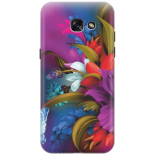 фото Gosso ультратонкий силиконовый чехол-накладка для samsung galaxy a5 (2017) с принтом "фантастические цветы"