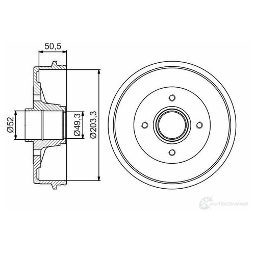 Барабан тормозной BOSCH 0986477210