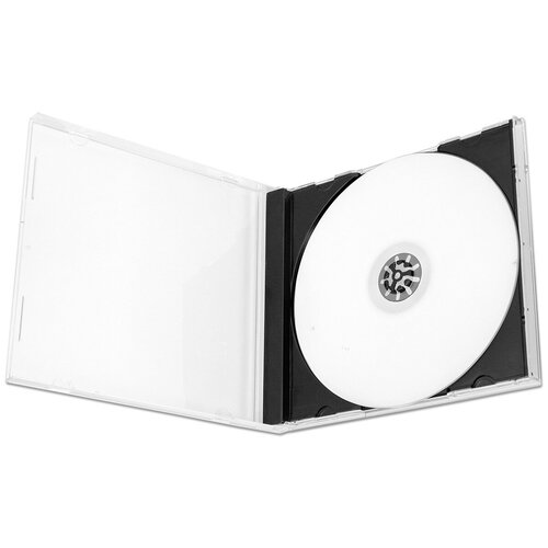 Коробка CD Box 1 диск Jewel black (черный трей), 10 мм, упаковка 50 шт.