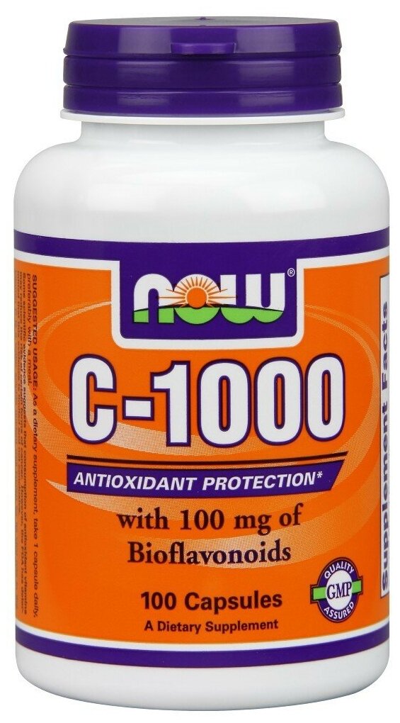 C-1000 with Bioflavonoids капс., 120 мл, 100 г, 100 шт.