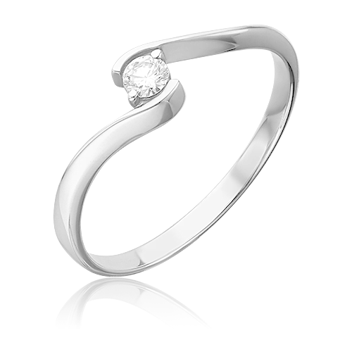 PLATINA jewelry Золотое кольцо с бриллиантом 01-0691-00-101-1120-30, размер 16,5