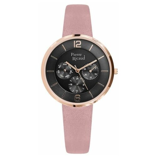 Наручные часы Pierre Ricaud Bracelet, розовый, черный наручные часы pierre ricaud серебряный