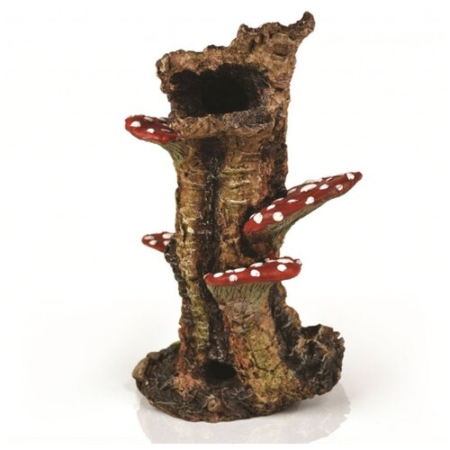 Декоративная фигура Пень с грибами, Mushroom trunk ornament