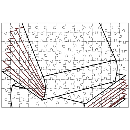 фото Магнитный пазл 27x18см."наборный 2 книг нет цвета, уложив книги, несколько книг" на холодильник lotsprints