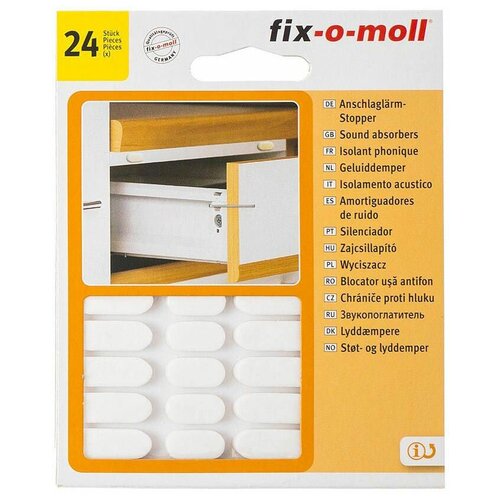 Набор демпферов звукопоглощающих самоклеящихся Fix-o-moll цвет: белый, 24 шт.
