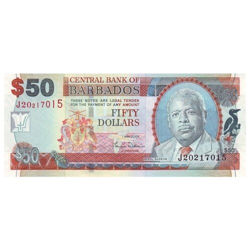 Барбадос 50 долларов 2007 г. «Площадь Национальных героев в Бриджтауне» UNC барбадос 20 долларов 2007 2009 unc pick 69