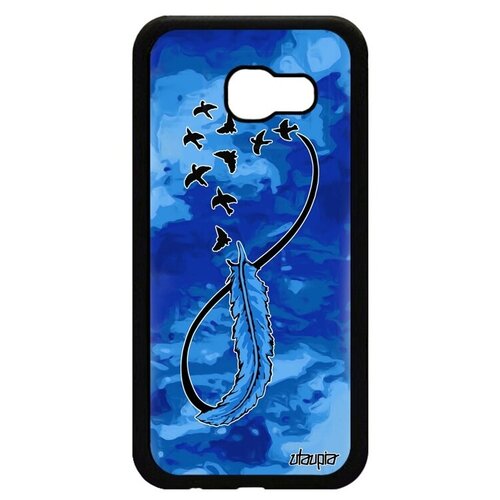 фото Простой чехол на смартфон // galaxy a5 2017 // "бесконечность" стиль перо, utaupia, голубой