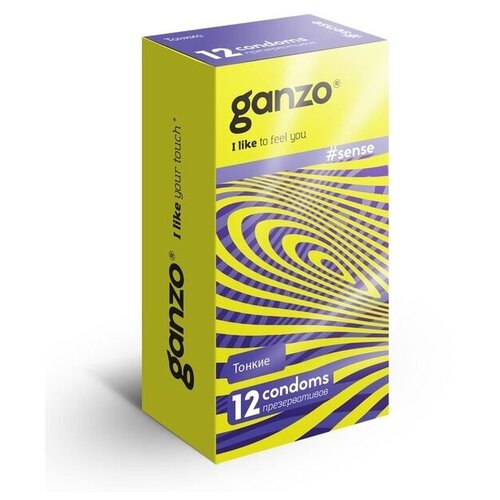 Презервативы Ganzo Sense, тонкие, 12 шт.