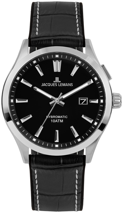 Наручные часы JACQUES LEMANS Наручные часы JACQUES LEMANS 1-2130A, серебряный, черный