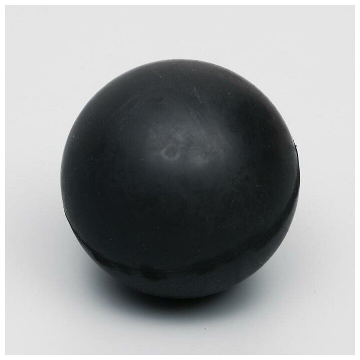 Игрушка "Цельнорезиновый мяч", 6,5 см, черный - фотография № 2