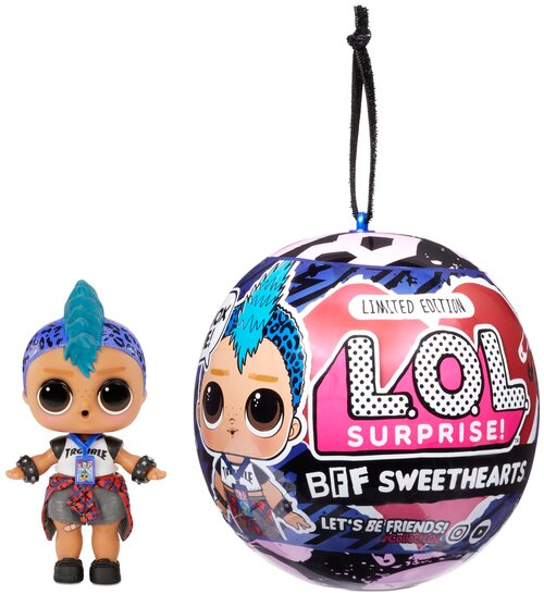 Кукла-сюрприз LOL Surprise BFF Sweethearts Punk Boi, 7.6 см, 574453 черный