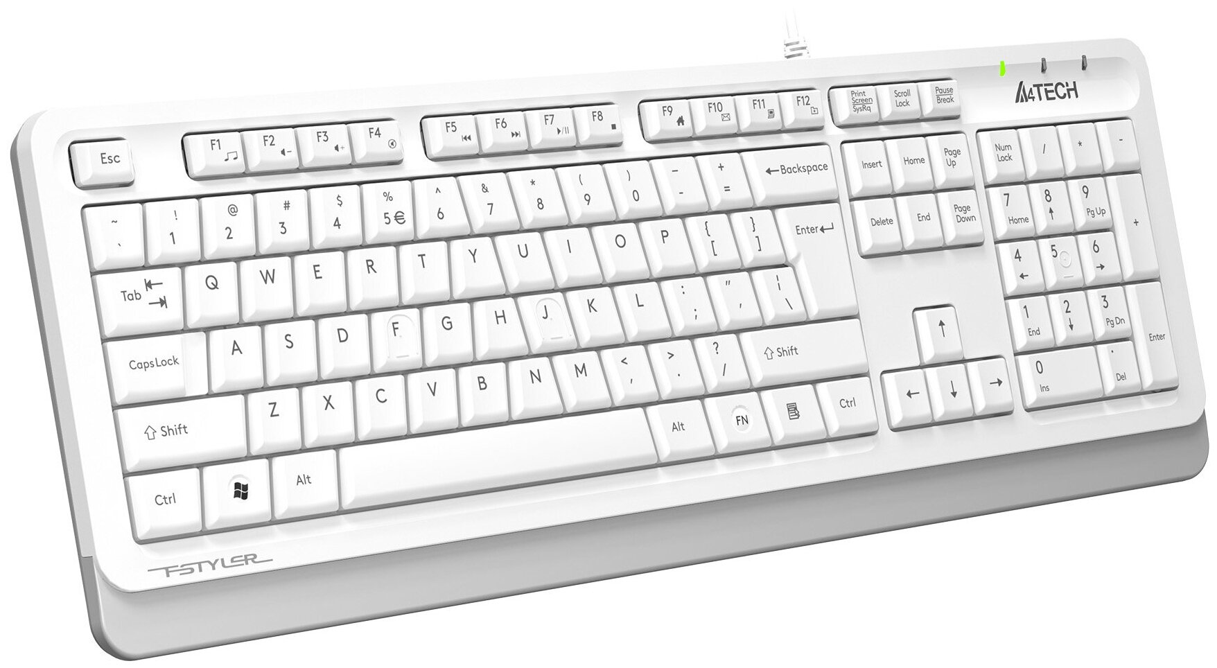 Клавиатура A4Tech Fstyler FKS10 белыйсерый USB