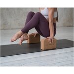 Блок для йоги JOY Yoga 24х16х8,8, пробка - изображение