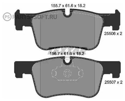 Колодки пер. BMW 1 F20, F21 10=> TEXTAR 2550601 | цена за 1 шт