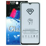 Защитное стекло 5D GLASS Unipha для Samsung Galaxy A70, черная рамка, полный клей - изображение