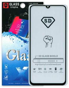 Фото Защитное стекло 5D GLASS Unipha для Samsung Galaxy A70, черная рамка, полный клей