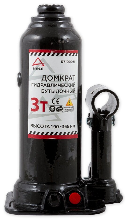 Домкрат гидравлический "бутылочный", 3т, 194-372 мм, ЗУБР профессионал, 43060-3