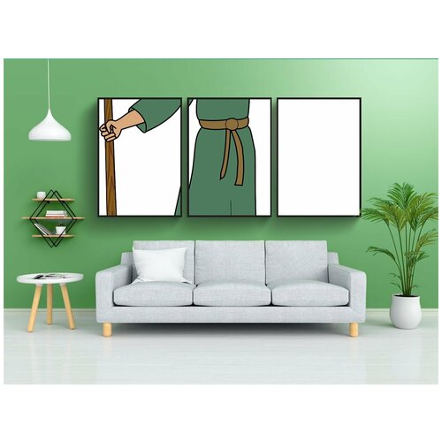 фото Набор модулных постеров для интерьера "святой, питер, библия" 60x90 см. в тубусе, без рамки lotsprints