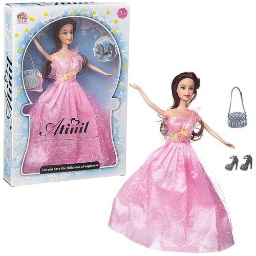 Купить Кукла Junfa Atinil Мой первый бал (в длинном розовом платье) в наборе c сумочкой и туфельками, 28см, Junfa toys, female