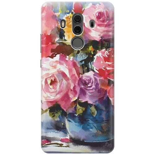 фото Re:pa накладка transparent для huawei mate 10 pro с принтом "акварельный букет цветов"