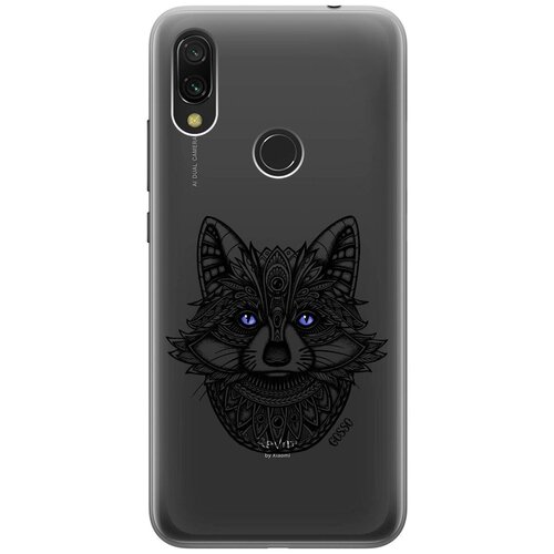 фото Ультратонкий силиконовый чехол-накладка transparent для xiaomi redmi 7 с 3d принтом "grand raccoon" gosso