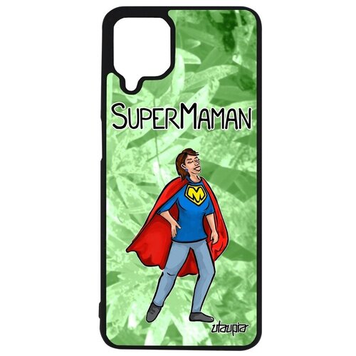 фото Защитный чехол на смартфон // galaxy a12 // "супермама" семья шутка, utaupia, светло-зеленый