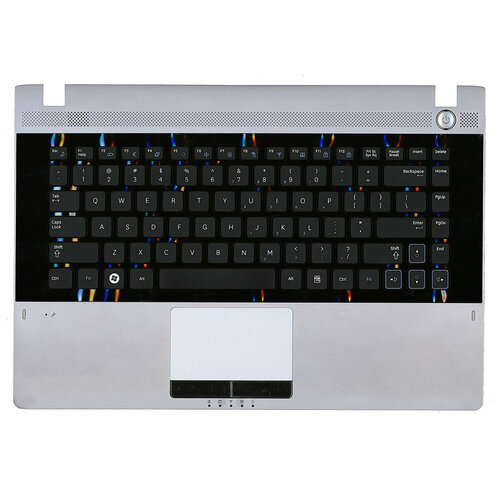 Клавиатура для Samsumg CBA75-02860A топ-панель серая, англоязычная клавиатура для ноутбука samsumg cba75 02860a топ панель серая англоязычная