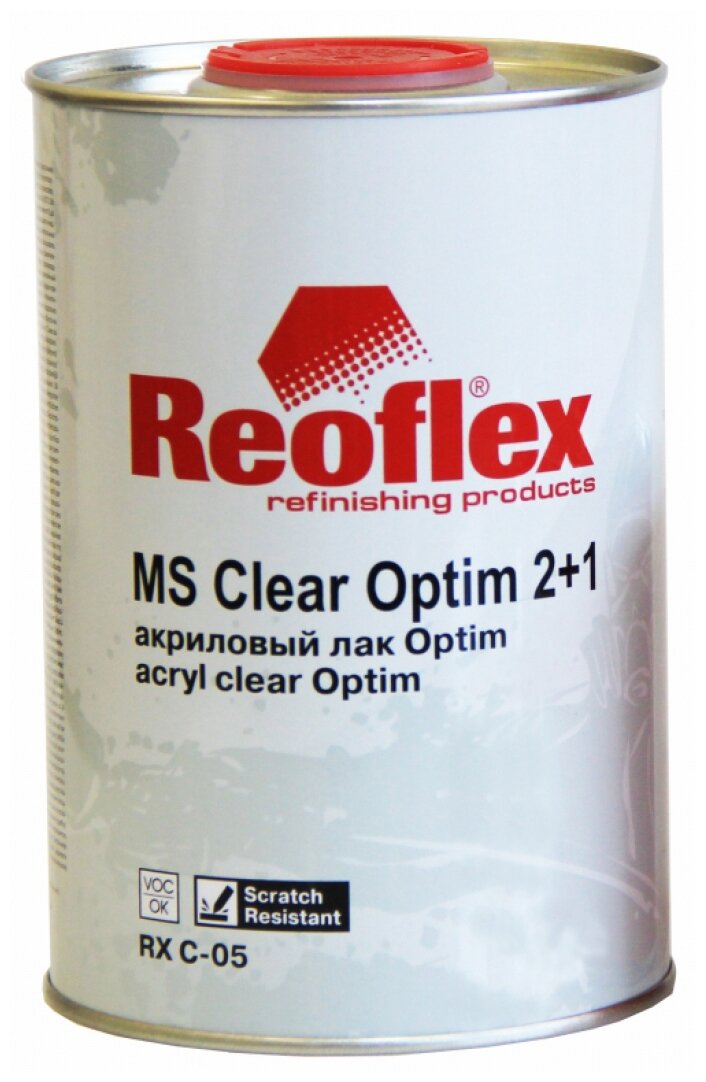 Лак Reoflex Optim Акриловый Ms 2+1 1 Л (Без Отвердителя, Нужен Отвердитель190967t) Reoflex арт. RX C-05/1000