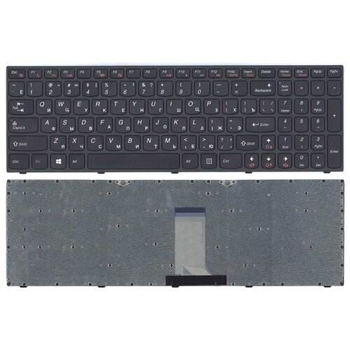 клавиатура для ноутбука lenovo b5400 m5400 серая рамка p n 25 213242 25213242 9z n8rsq g0r Клавиатура для ноутбука Lenovo IdeaPad B5400 M5400 черная