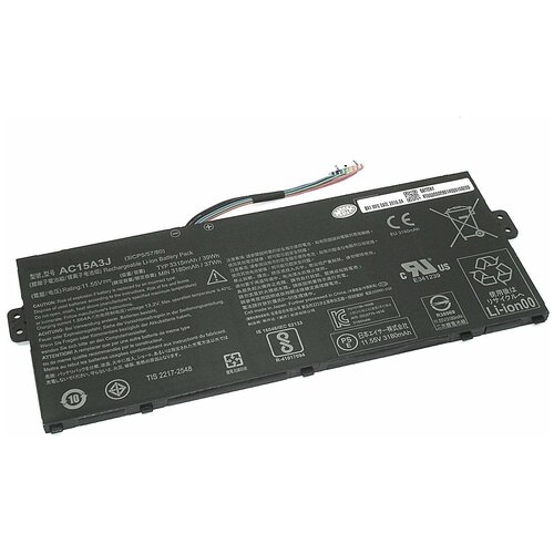 Аккумуляторная батарея для ноутбука Acer Chromebook 11 (AC15A3J) 11.55V 3315mAh черная