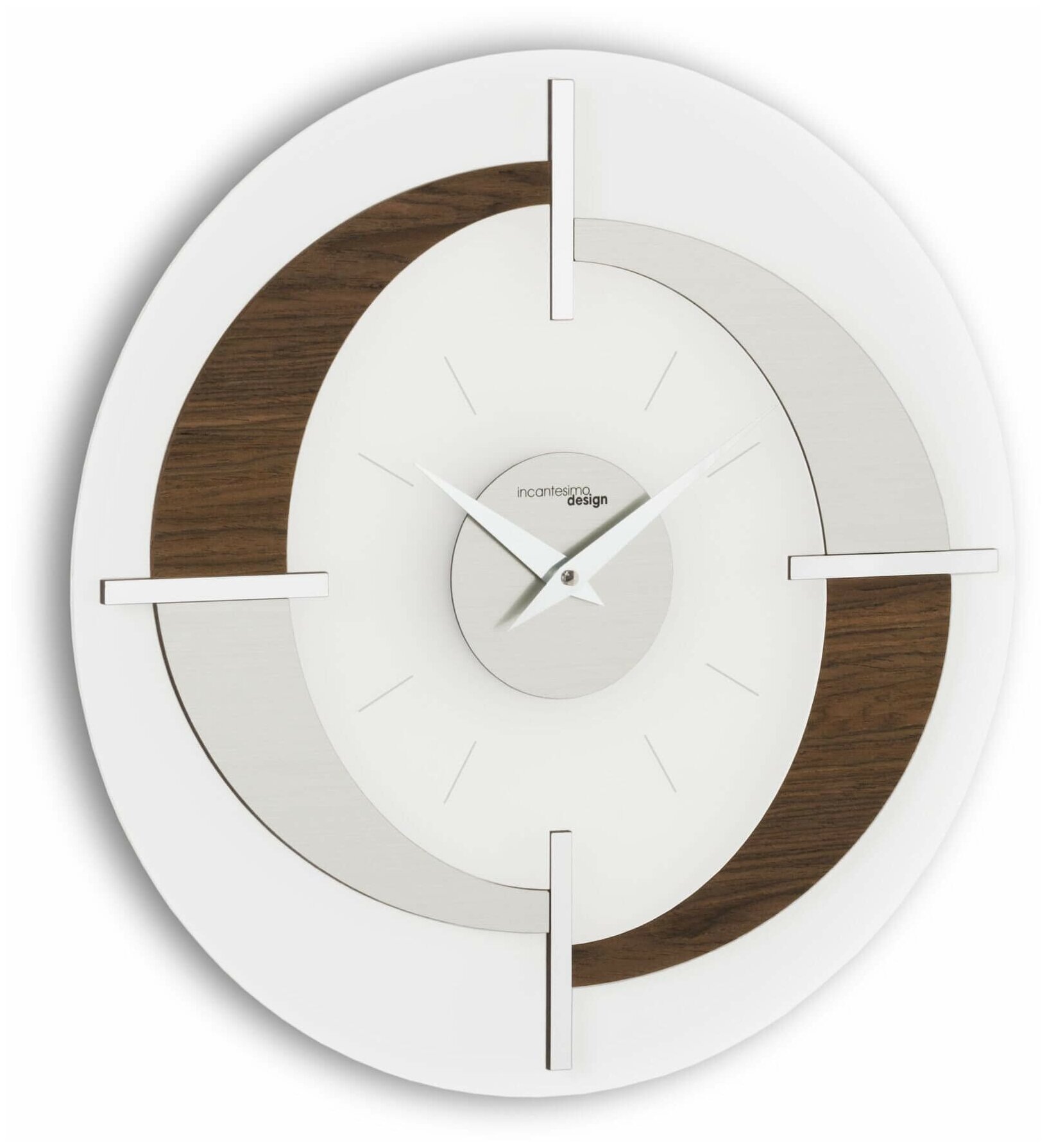 Итальянские дизайнерские настенные часы. Бренд Incantesimo Design. Модель Modus. Цвет: мокко