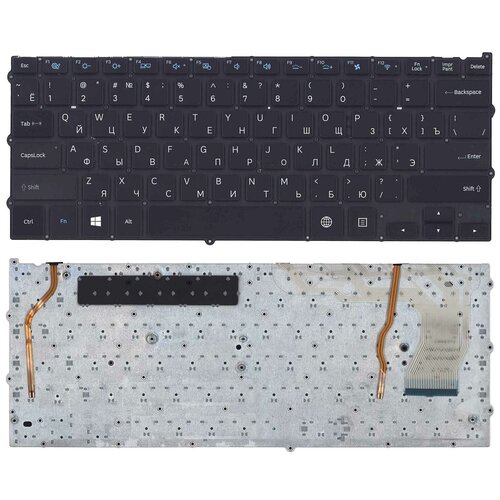 Клавиатура для ноутбука Samsung NP940X3G черная с подсветкой 3413₽