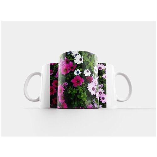 фото Кружка "бархатцы, цветок, фиолетовый" 320 мл lotsprints