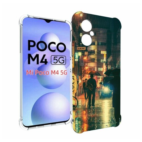 Чехол MyPads Токио-сеул для Xiaomi Poco M4 5G задняя-панель-накладка-бампер