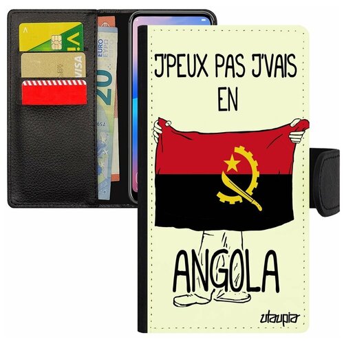 фото Чехол книжка для мобильного apple iphone se 2020, "еду в анголу" туризм флаг utaupia