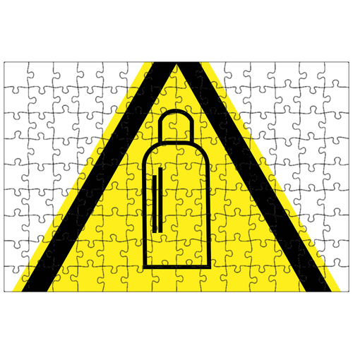фото Магнитный пазл 27x18см."высокое давление, газовый баллон, опасность" на холодильник lotsprints