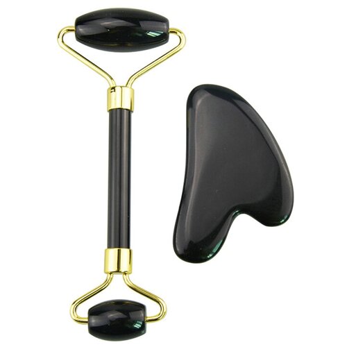 Комплект массажеров для лица антивозрастной нефритовый HRS BT91 Черный 55000₽