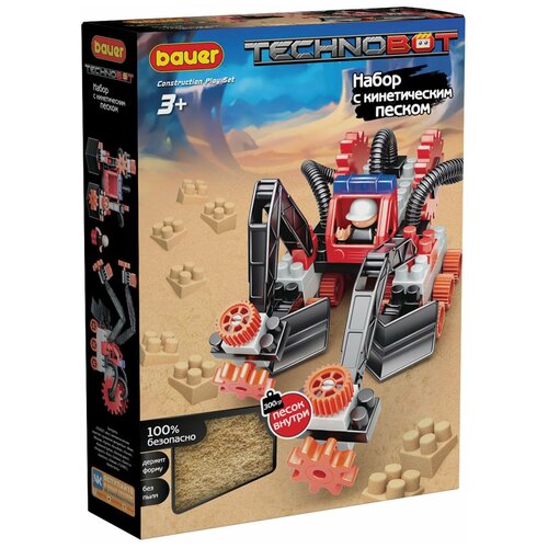 Конструктор Technobot, цвет: красный, белый, серый, с кинетическим песком