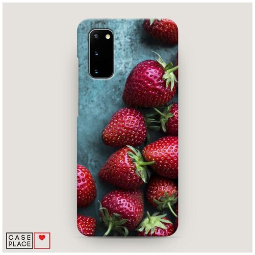 фото Чехол пластиковый samsung galaxy s20 клубничное счастье case place