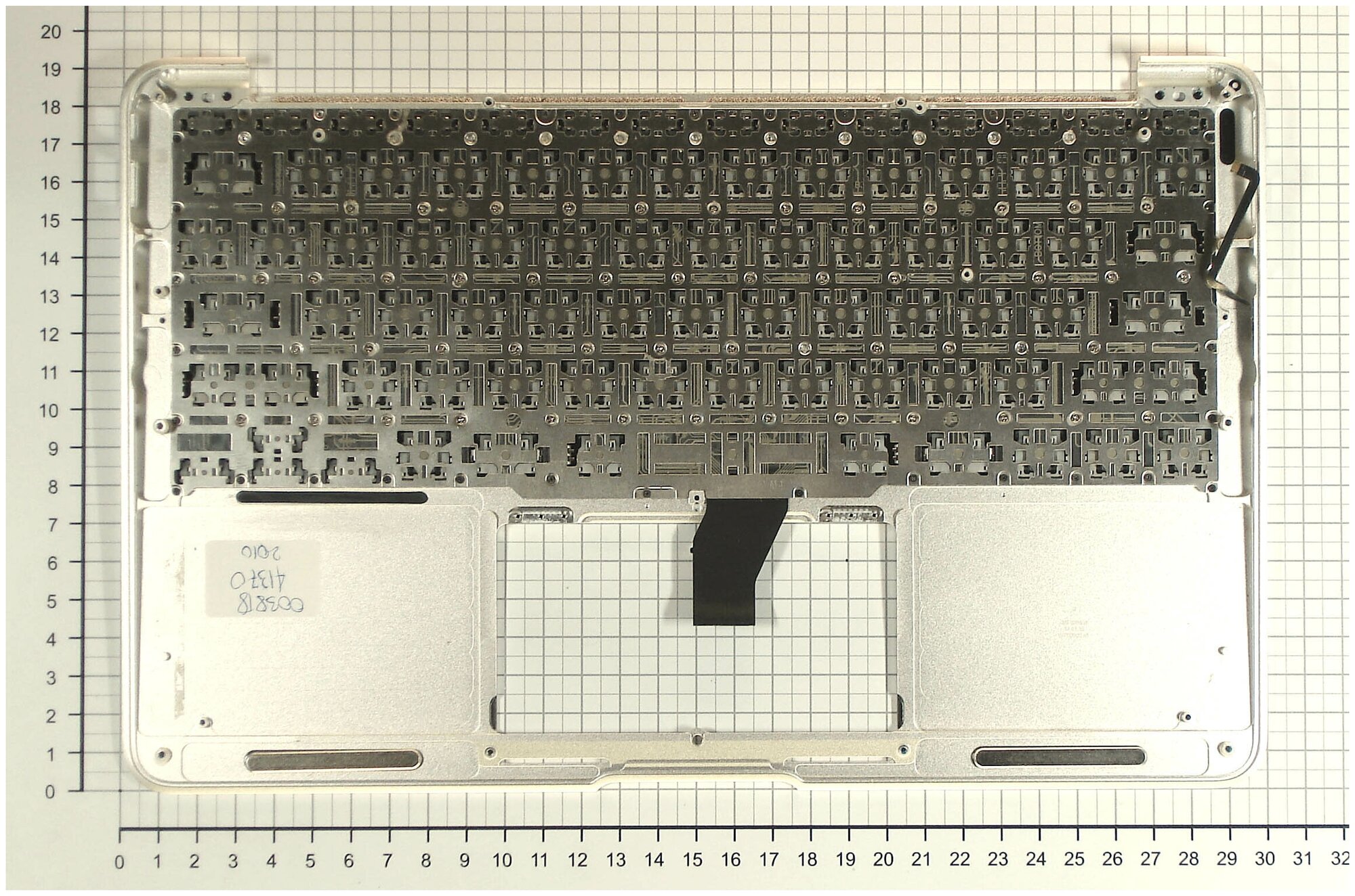 Клавиатура для ноутбуков Apple A1370 Series 2010 Топ панель плоский ENTER без подсветки Русская Чёрная