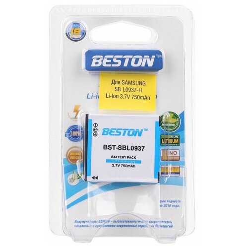 Аккумулятор для фотоаппаратов BESTON SAMSUNG BST-SB-L0937-H, 3.7 В, 750 мАч