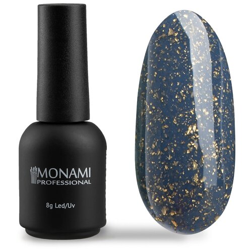 Monami Гель-лак Potal Silver/Gold, 8 мл, 8 г, gold blue