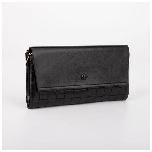 фото Кошелёк женский, отдел на магнитах, цвет чёрный нет бренда