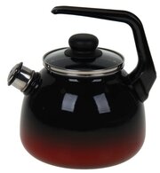 Чайник со свистком «Кармен», 3 л, фиксированная ручка, индукция, цвет чёрно-красный