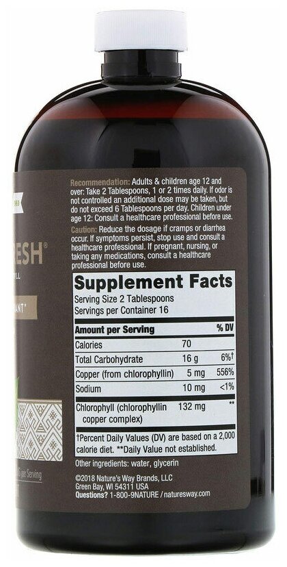 Chlorofresh Nature's Way, 480 мл, без вкуса — фото 1