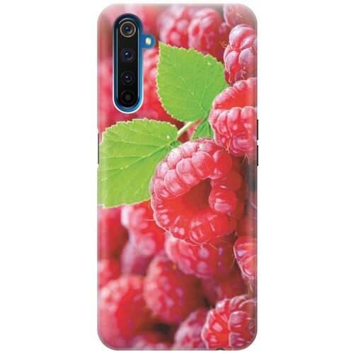фото Ультратонкий силиконовый чехол-накладка для realme 6 pro с принтом "малинка" gosso