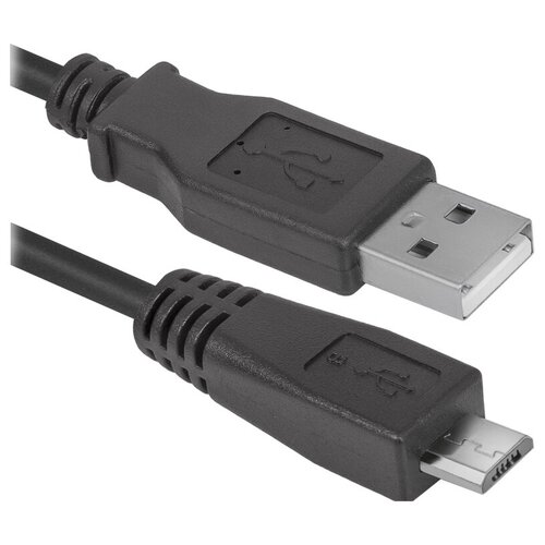 Кабель Defender USB08-06 USB2.0 (A) - microUSB (B), 1,8м, черный (арт. 270536)