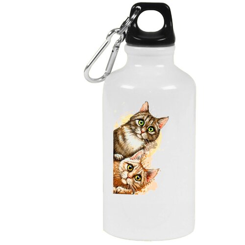 Бутылка с карабином CoolPodarok Животные Кошечки из угла
