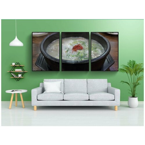 фото Набор модулных постеров для интерьера "суп из свинины, заказ, haejangguk" 60x90 см. в тубусе, без рамки lotsprints