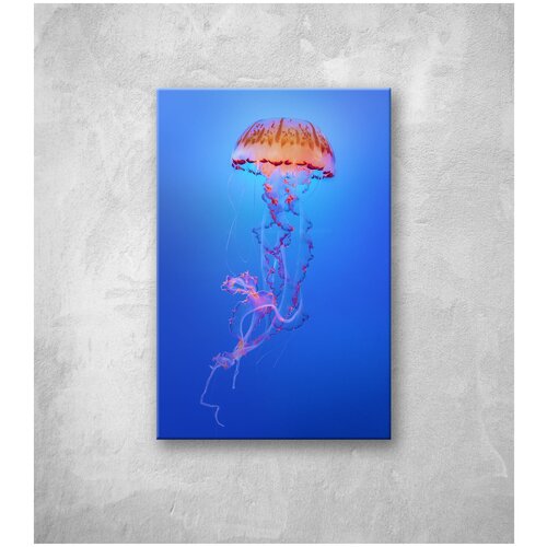 Картина на стекле медуза тигровая 40х60см.
